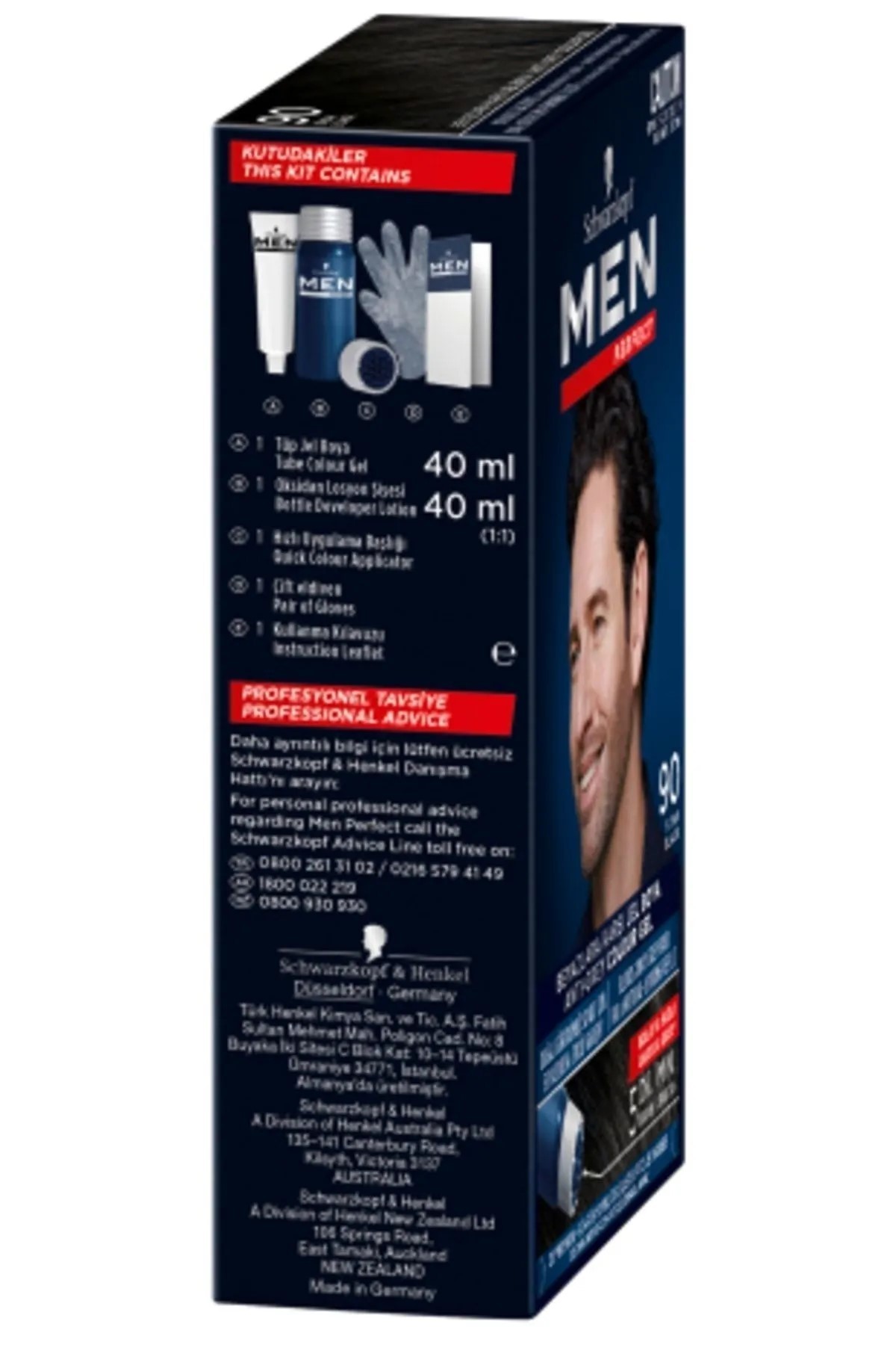 Schwarzkopf Men Perfect Erkek Saç Boyası 90 Siyah 40ML