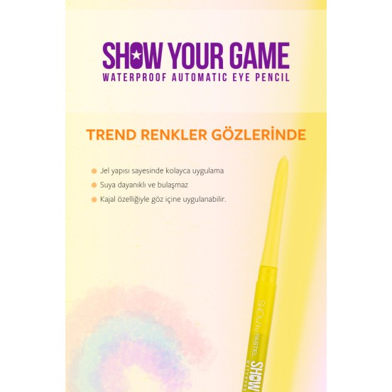 Show By Pastel Show Your Game Waterproof Gel Eye Pencil - Suya Dayanıklı Jel Göz Kalemi 401