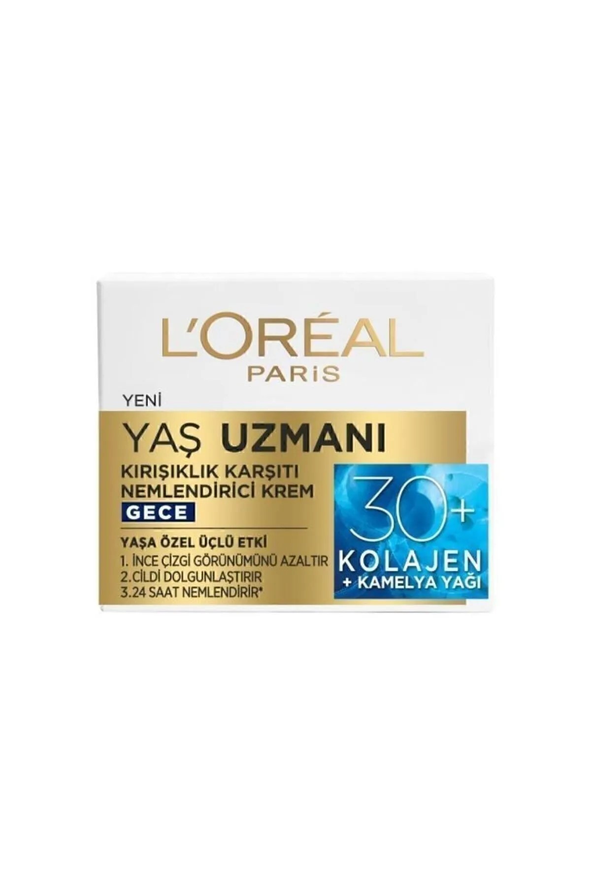 Loreal Paris Yaş Uzmanı 30+ Kırışıklık Karşıtı Nemlendirici Gece Kremi 50 ML