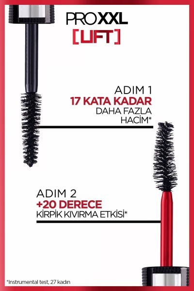 Loreal Paris Pro Xxl Lift Çift Taraflı Maskara - Kirpik Lifting Etkisi