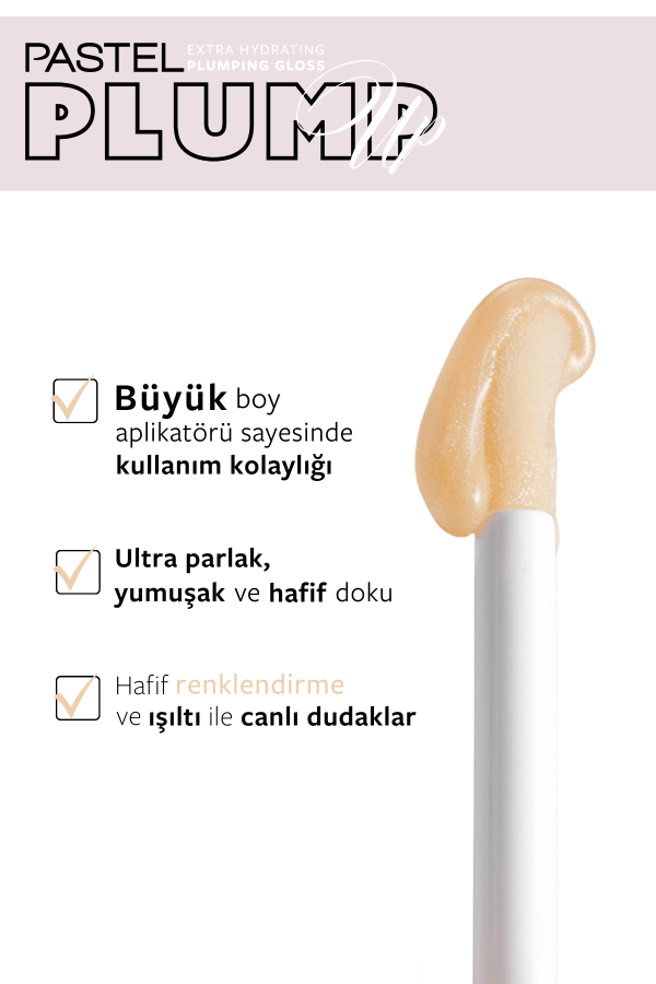 Pastel Plump Up Extra Hydrating Plumping Gloss - Dolgunlaştıran Dudak Parlatıcısı 201 Royal