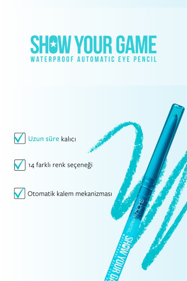 Show By Pastel Show Your Game Waterproof Gel Eye Pencil - Suya Dayanıklı Jel Göz Kalemi 412