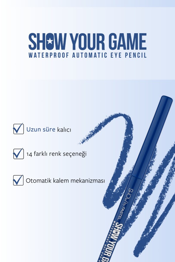 Show By Pastel Show Your Game Waterproof Gel Eye Pencil - Suya Dayanıklı Jel Göz Kalemi 413