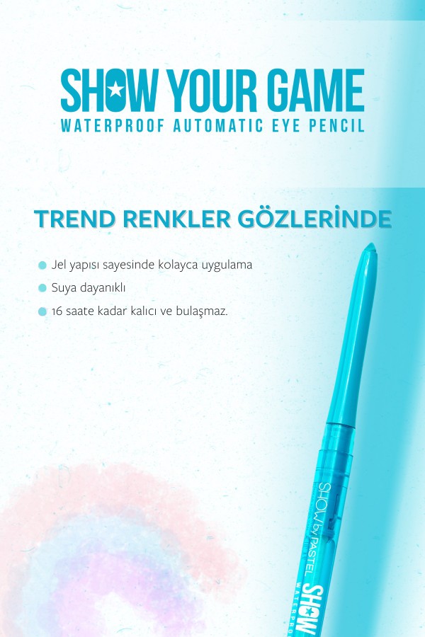 Show By Pastel Show Your Game Waterproof Gel Eye Pencil - Suya Dayanıklı Jel Göz Kalemi 412