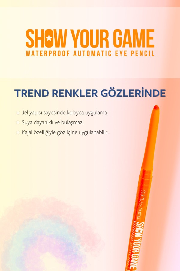 Show By Pastel Show Your Game Waterproof Gel Eye Pencil - Suya Dayanıklı Jel Göz Kalemi 407
