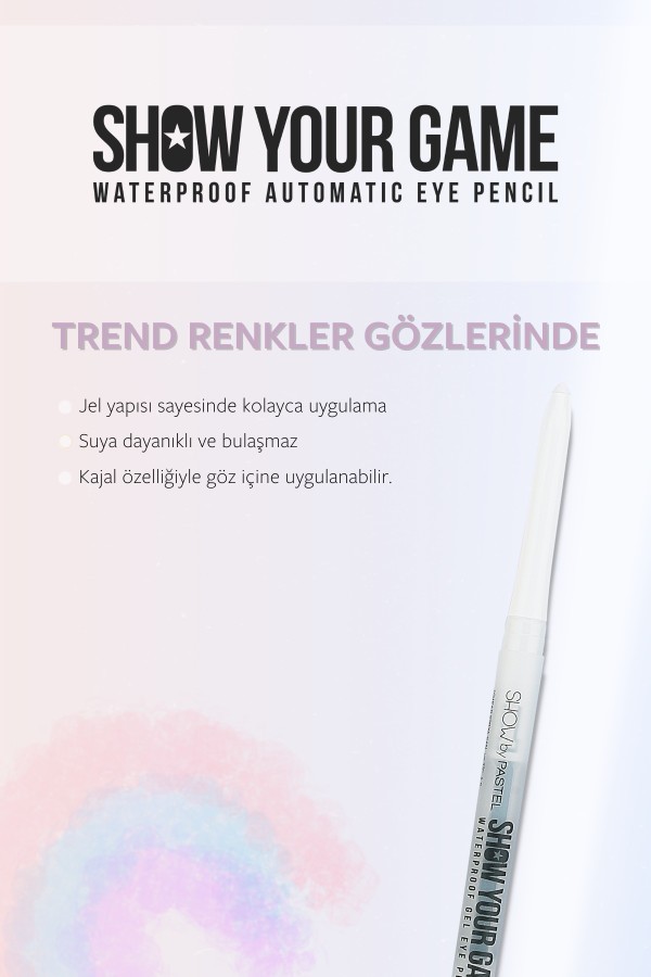 Show By Pastel Show Your Game Waterproof Gel Eye Pencil - Suya Dayanıklı Jel Göz Kalemi 405