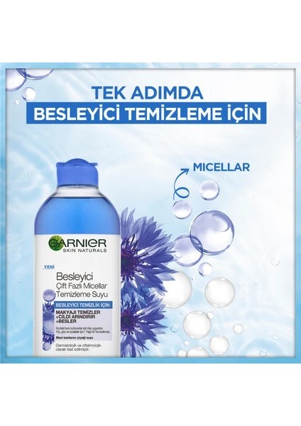 Garnier Besleyici Çift Fazlı Micellar Makyaj Temizleme Suyu 400 ml
