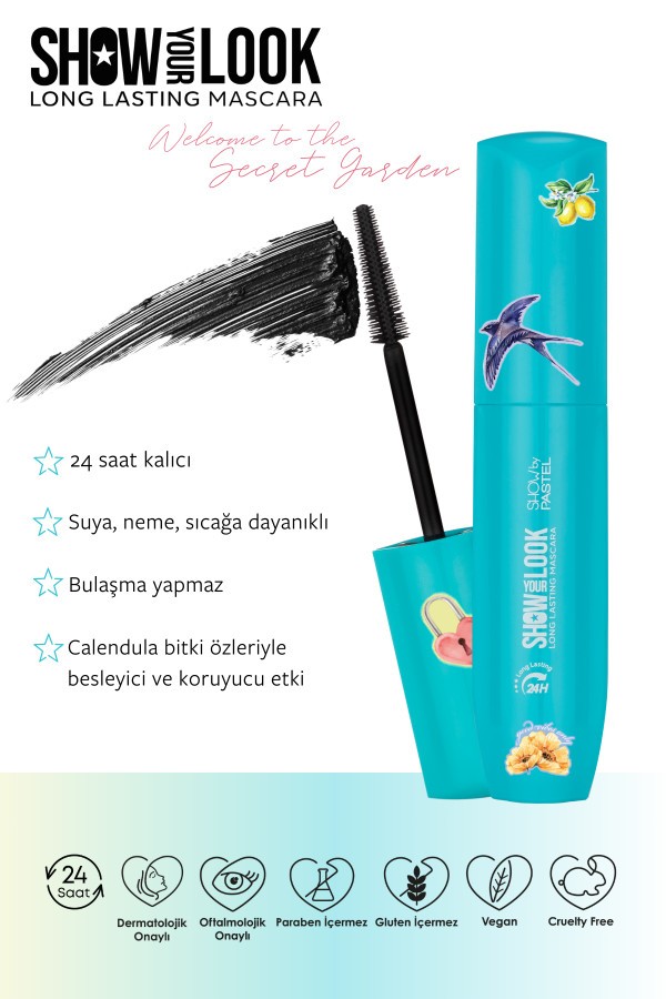 Show By Pastel Show Your Look 24 H Long Lasting Volume  Maskara Secret Garden