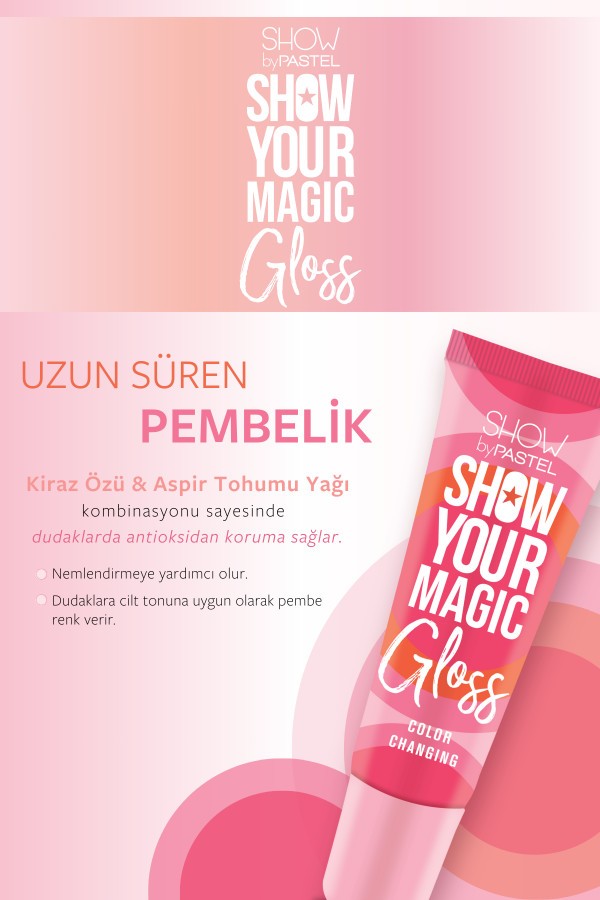 Show By Pastel Show Your Magic Gloss Color Changing - Renk Değiştiren Dudak Parlatıcısı
