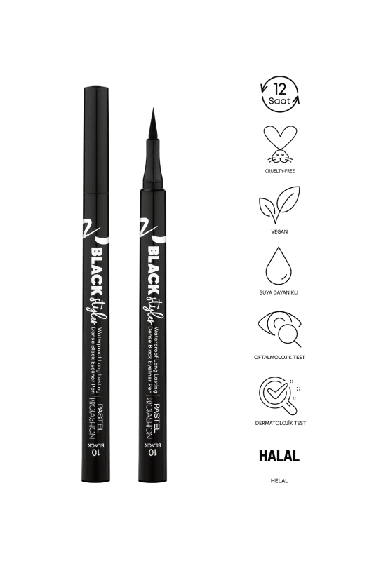 Pastel Black Styler Waterproof Eyeliner Pen - Eyeliner Kalemi 10 Black
