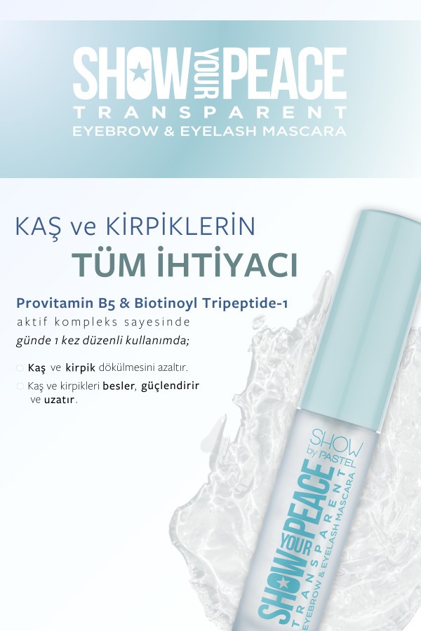 Show By Pastel Show Your Peace Transparent Eyebrow Eyelash Mascara - Transparan Kaş ve Kirpik Maskarası