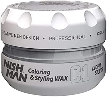 Nıshman C1 Renklendirici Saç Şekillendirici Wax  Açık Gümüş 100 ml