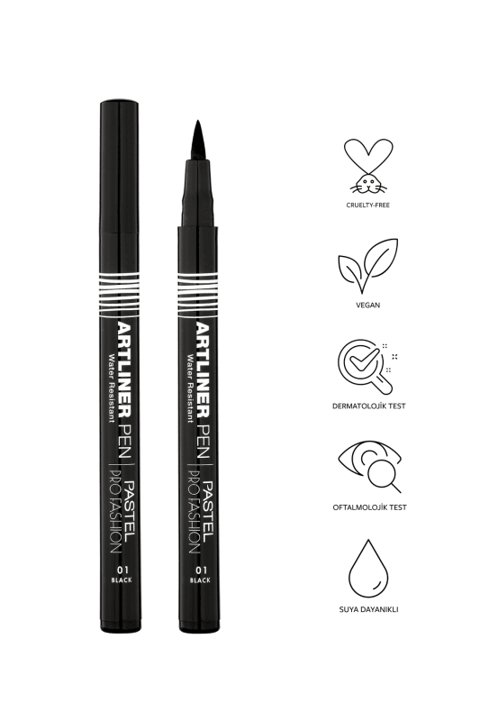 Pastel Artliner Pen - Artliner Kalem 01 Black