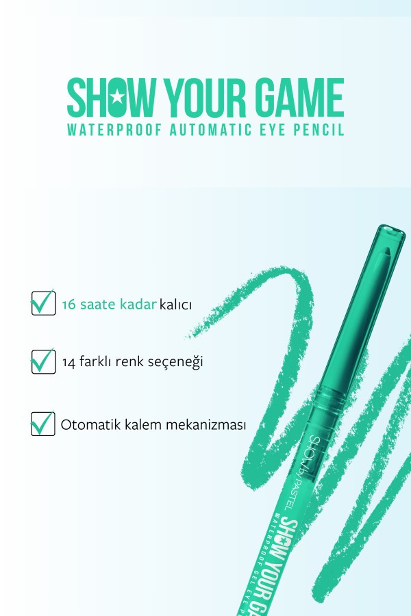 Show By Pastel Show Your Game Waterproof Gel Eye Pencil - Suya Dayanıklı Jel Göz Kalemi 411