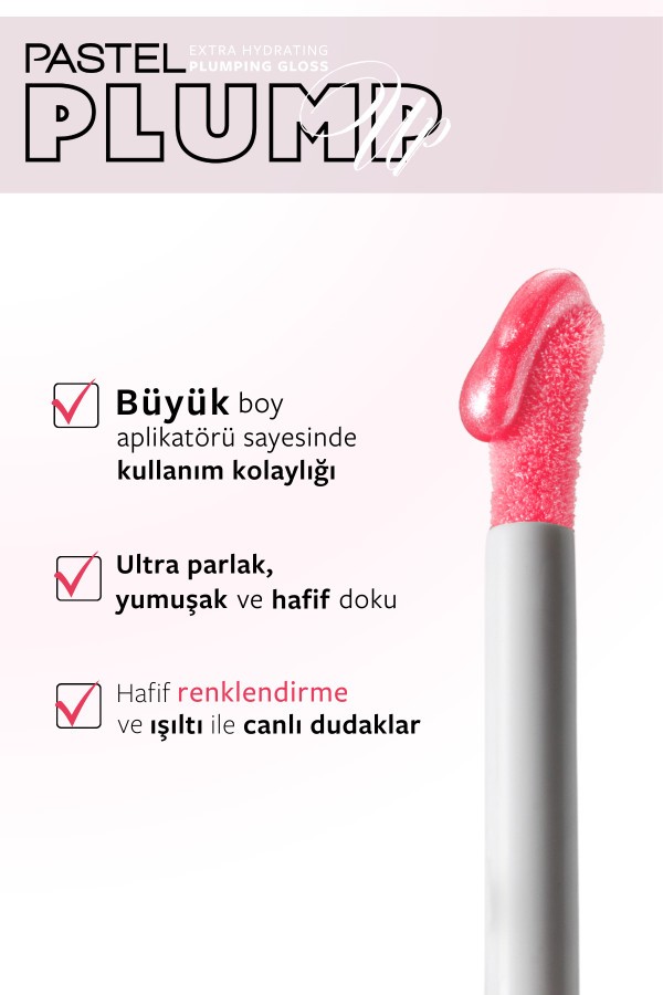 Pastel Plump Up Extra Hydrating Plumping Gloss - Dolgunlaştıran Dudak Parlatıcısı 206 Chic