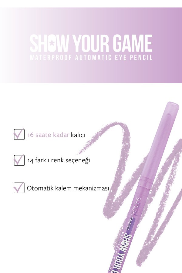 Show By Pastel Show Your Game Waterproof Gel Eye Pencil - Suya Dayanıklı Jel Göz Kalemi 404