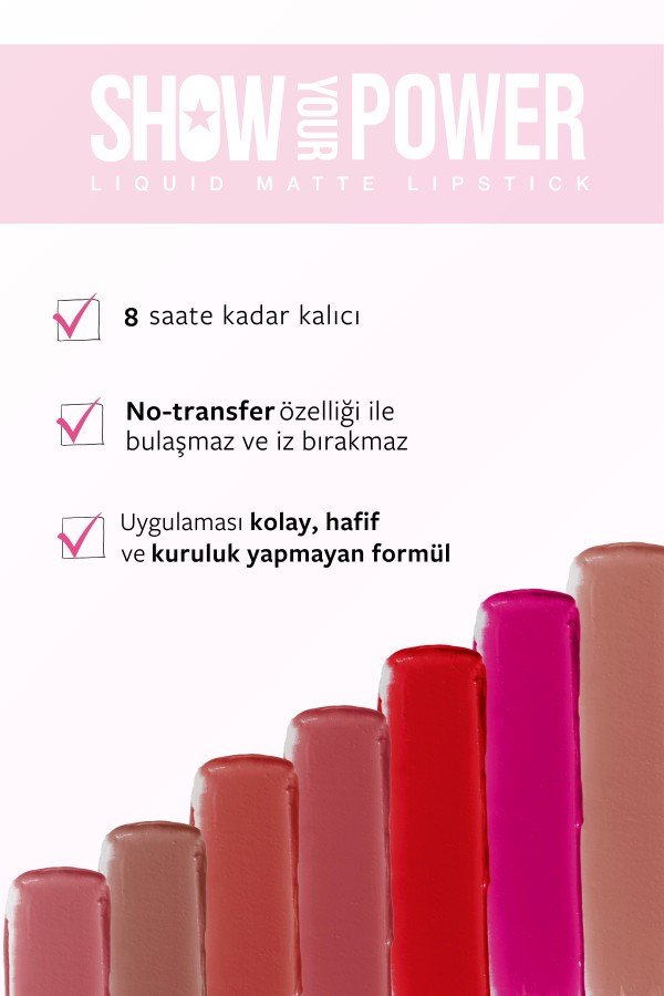 Show By Pastel Show Your Power Liquid Matte Lipstick- Likit Mat Ruj 608