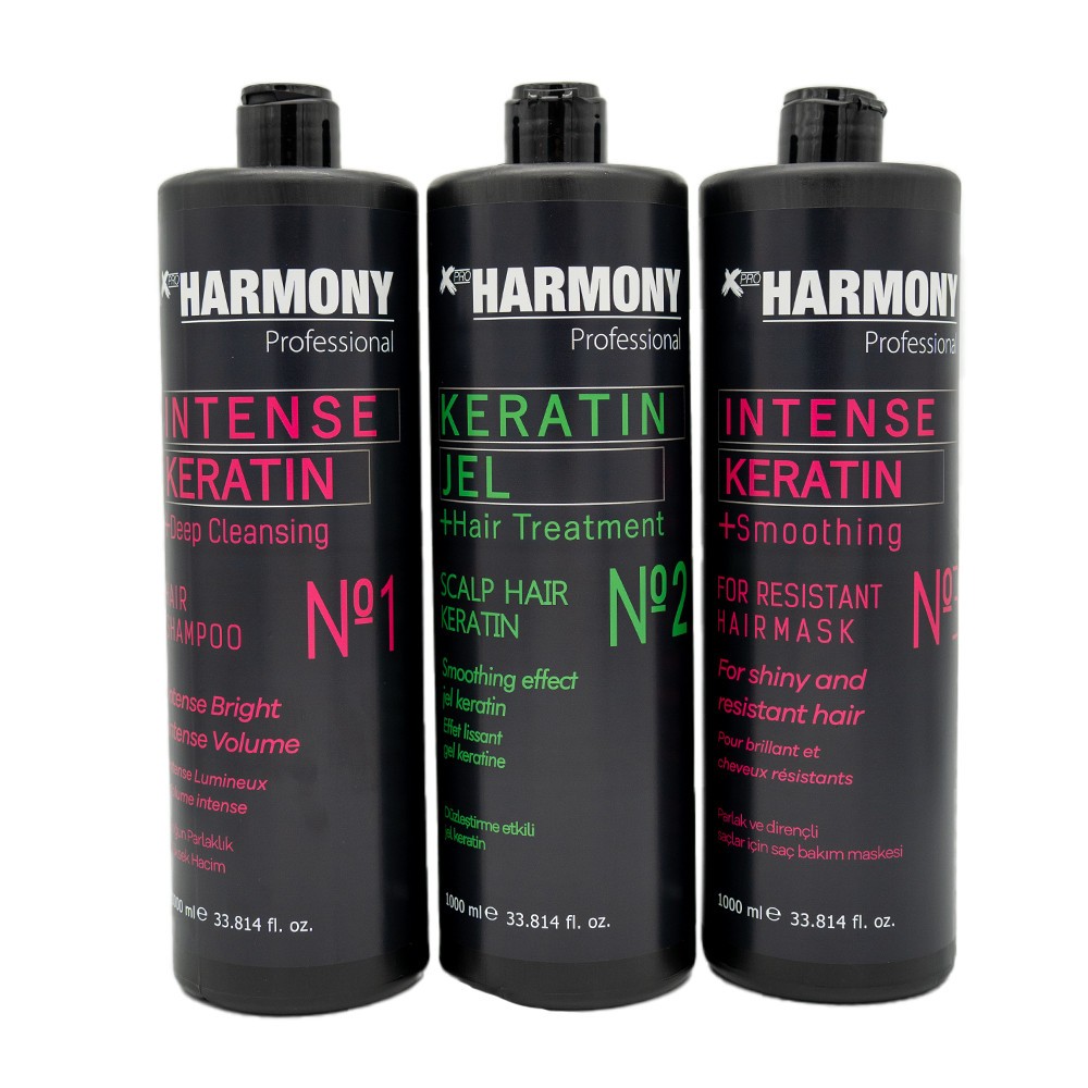 X Pro Harmony 3 lü Keratin Saç Bakım Seti Şampuan Keratin Jel Maske 3x1000 ml