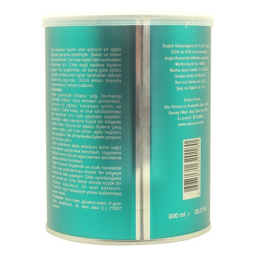 Epicure Konserve Ağda Azulen 800 ml
