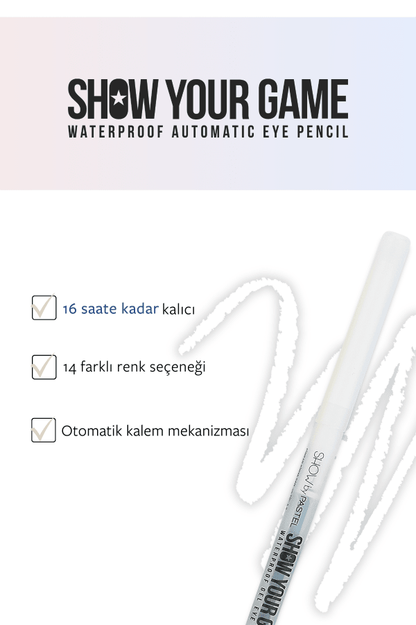 Show By Pastel Show Your Game Waterproof Gel Eye Pencil - Suya Dayanıklı Jel Göz Kalemi 405