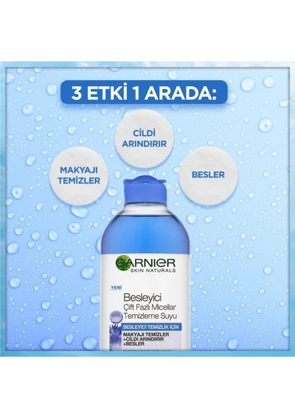 Garnier Besleyici Çift Fazlı Micellar Makyaj Temizleme Suyu 400 ml