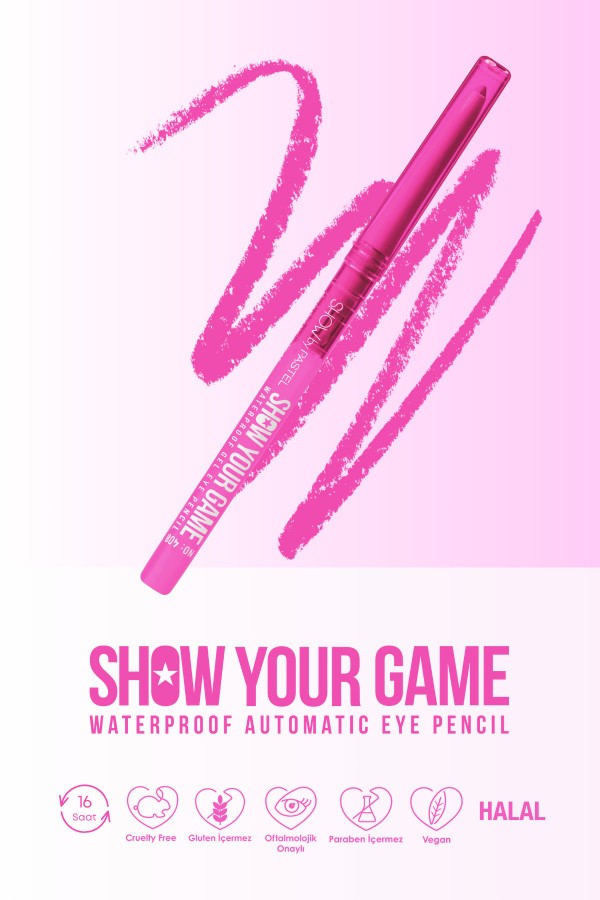 Show By Pastel Show Your Game Waterproof Gel Eye Pencil - Suya Dayanıklı Jel Göz Kalemi 408