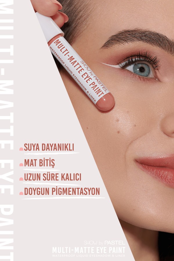 Show By Pastel Multi-Matte Eye Paint Waterproof Eyeshadow Liner - Waterproof Mat Likit Far ve Eyeliner 83 Stylish