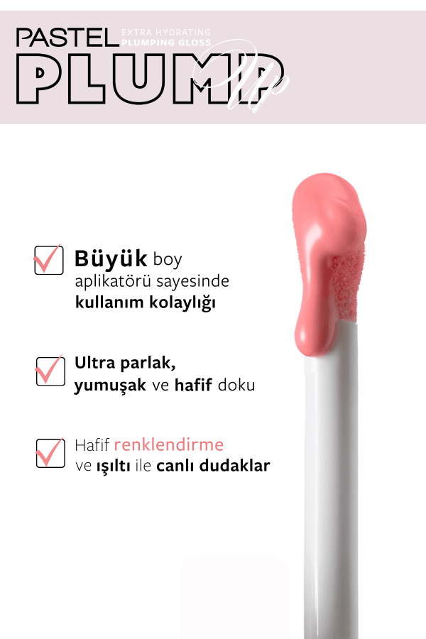 Pastel Plump Up Extra Hydrating Plumping Gloss - Dolgunlaştıran Dudak Parlatıcısı 203 Cotton Candy