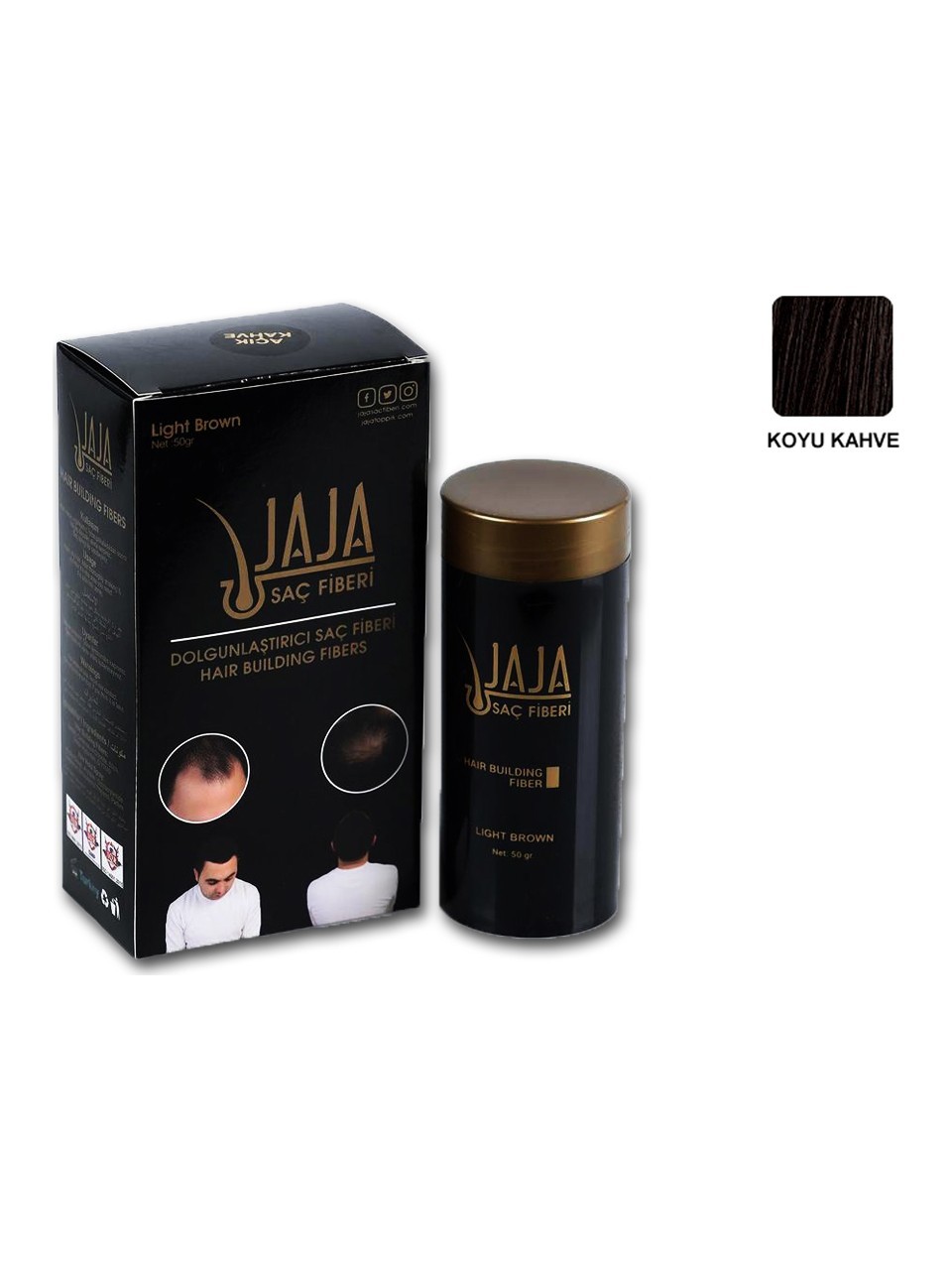 Jaja Saç Fiberi 50GR Dark Brown