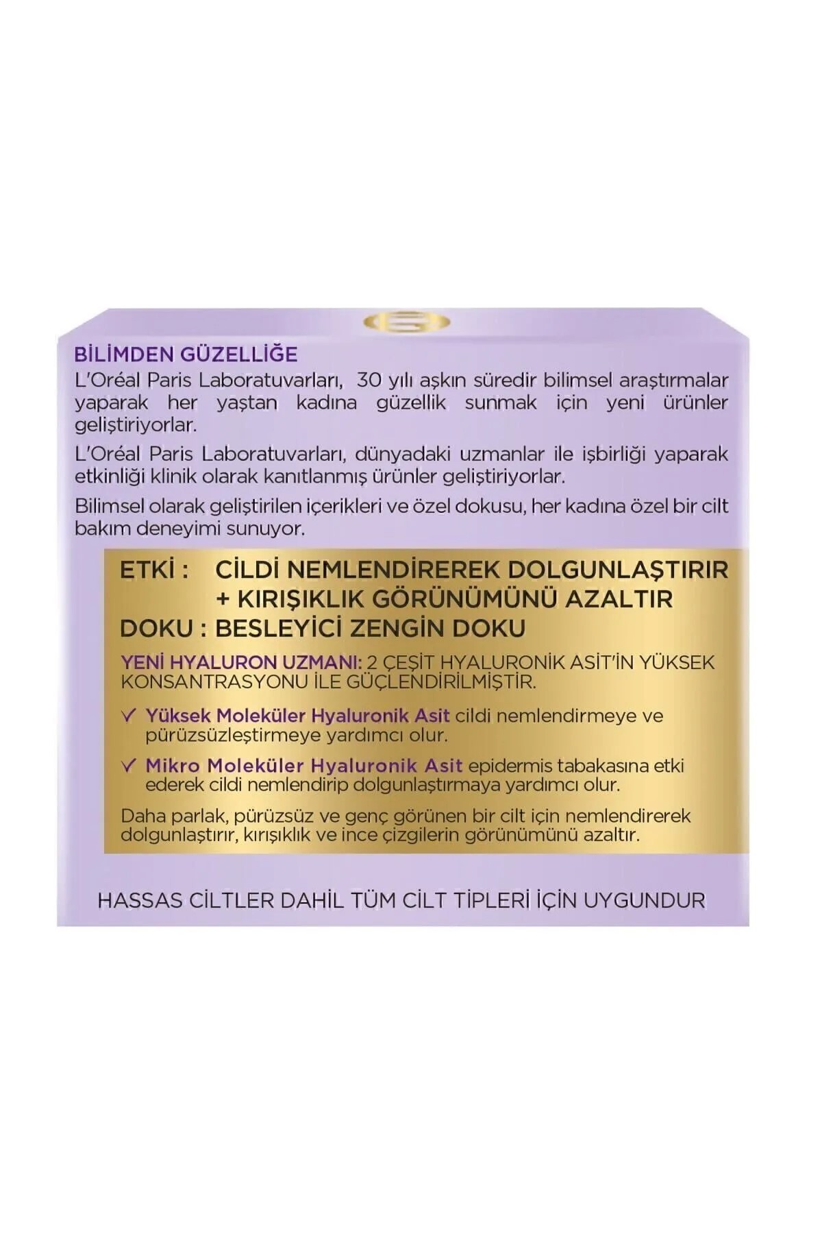 Loreal Paris Hyaluron Uzmanı Cilt Dolgunlaştıran Nemlendirici Gece Kremi 50 ML