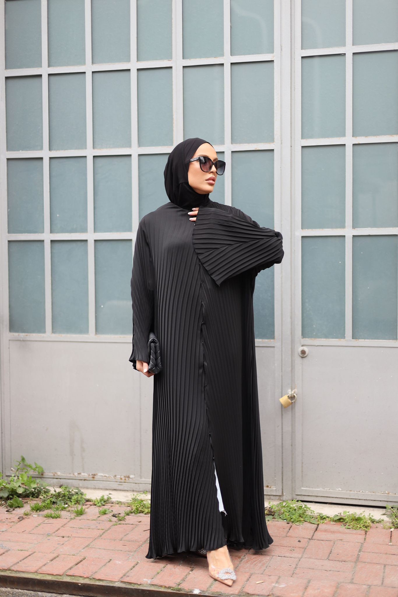 Pieef Abaya 25Y-Pİ-2415 - Siyah