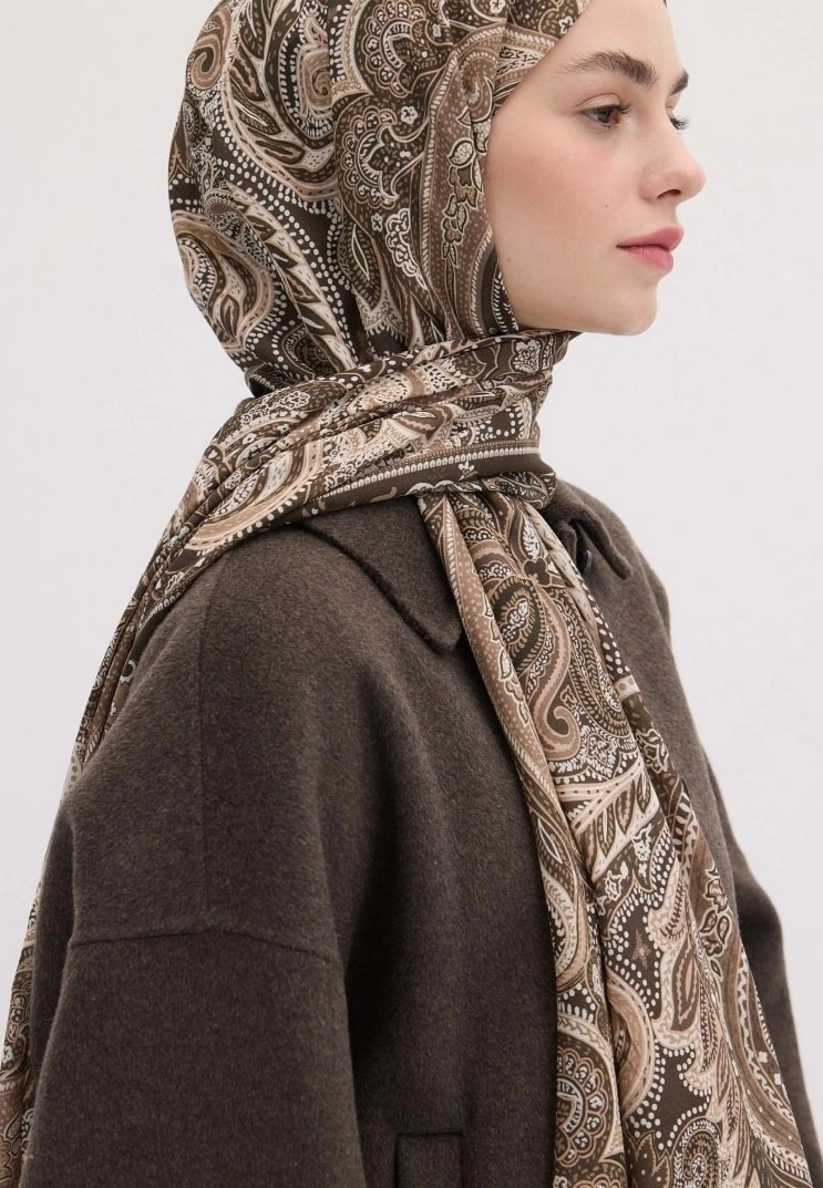 Freshscarf Şal Dark Vintage DSNS00000175 - Somon