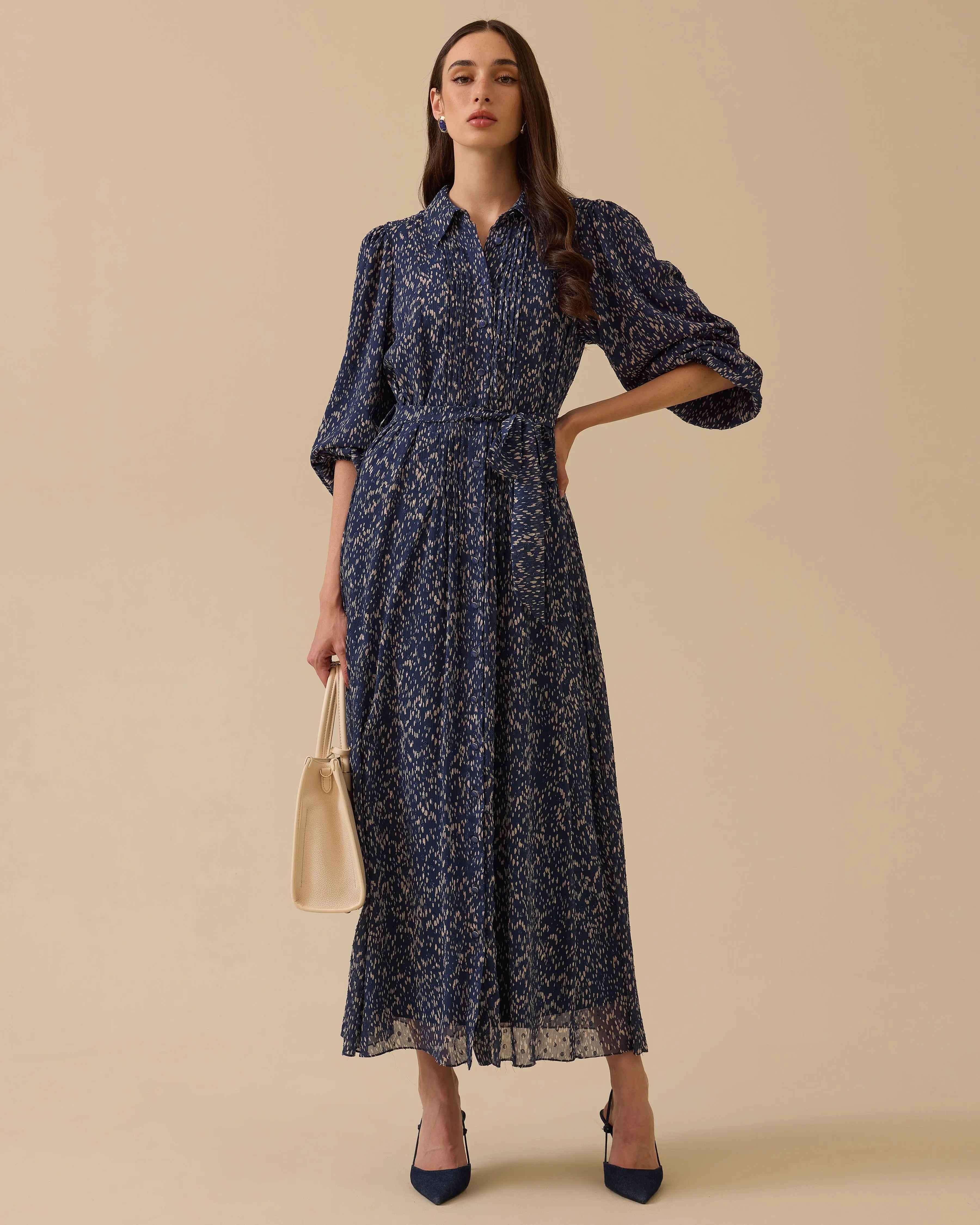 Seçil Elbise 26K-SE-2521311002 - Navy Blue