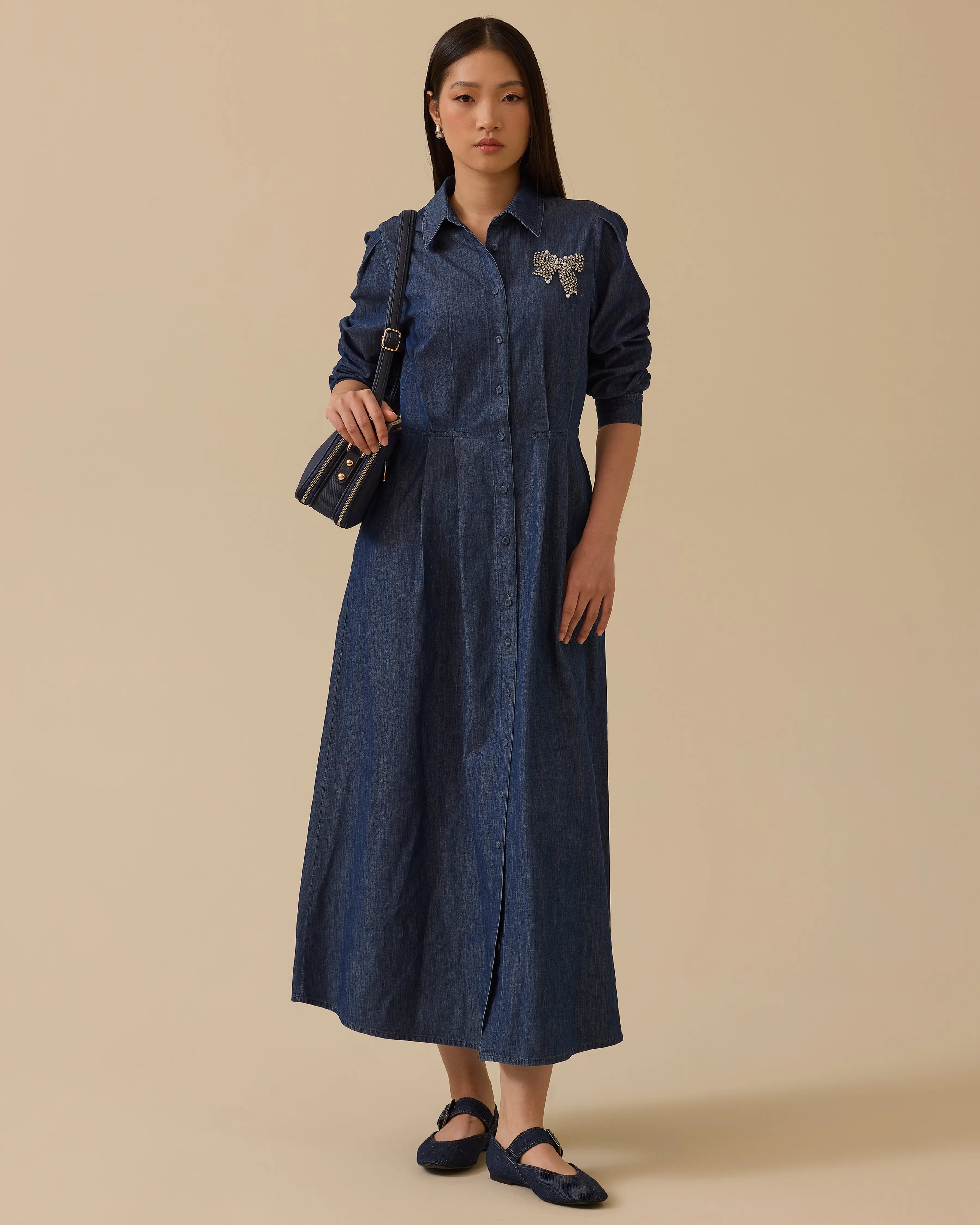 Seçil Elbise 26K-SE-2522211001 - Navy Blue