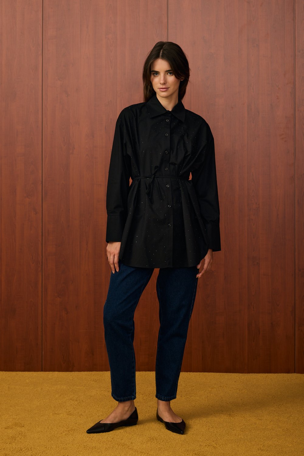Merwish Gömlek 25K-MR-1580 - Black