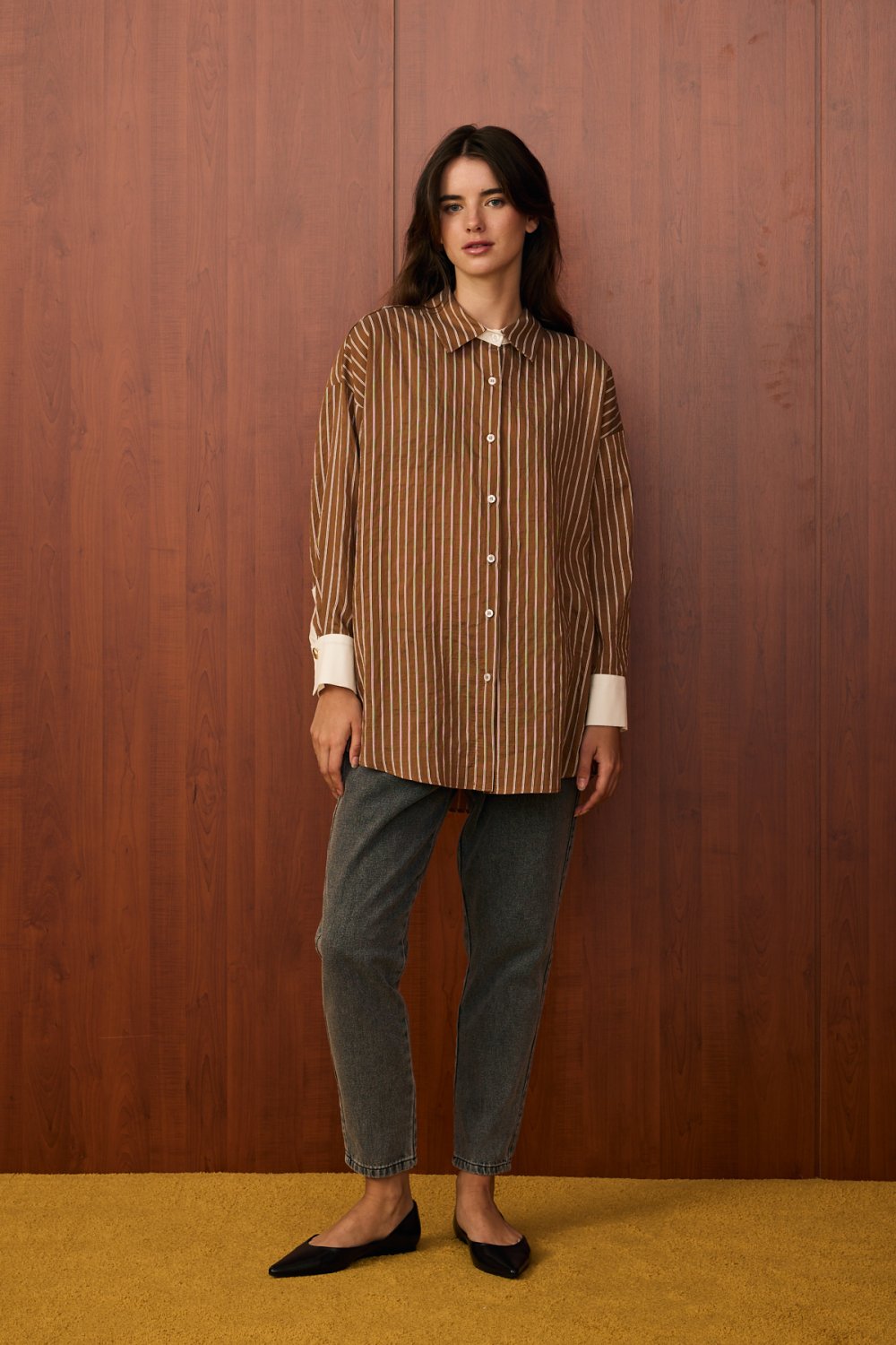 Merwish Gömlek 25K-MR-1532 - Camel