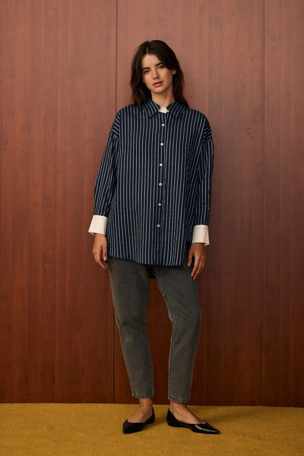 Merwish Gömlek 25K-MR-1532 - Navy Blue