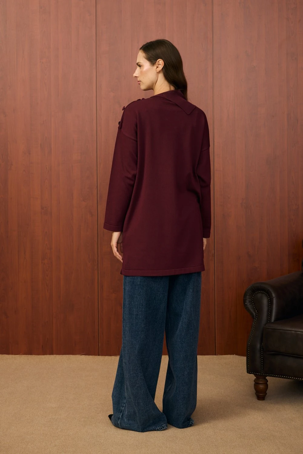 Merwish Tunik 25K-MR-1558 - Bordo