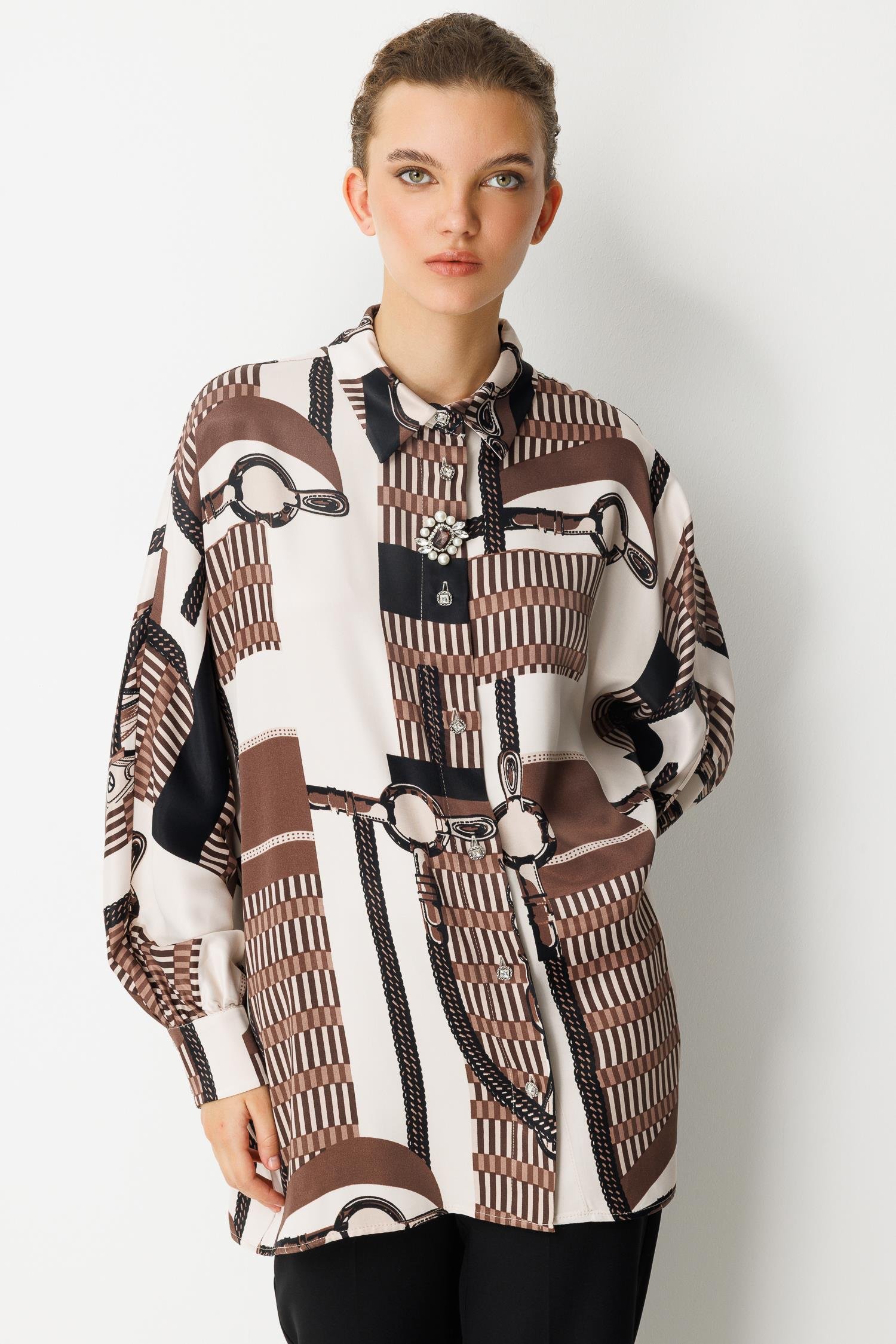 Ghisa Tunik 26K-GH-4093 - Kahve