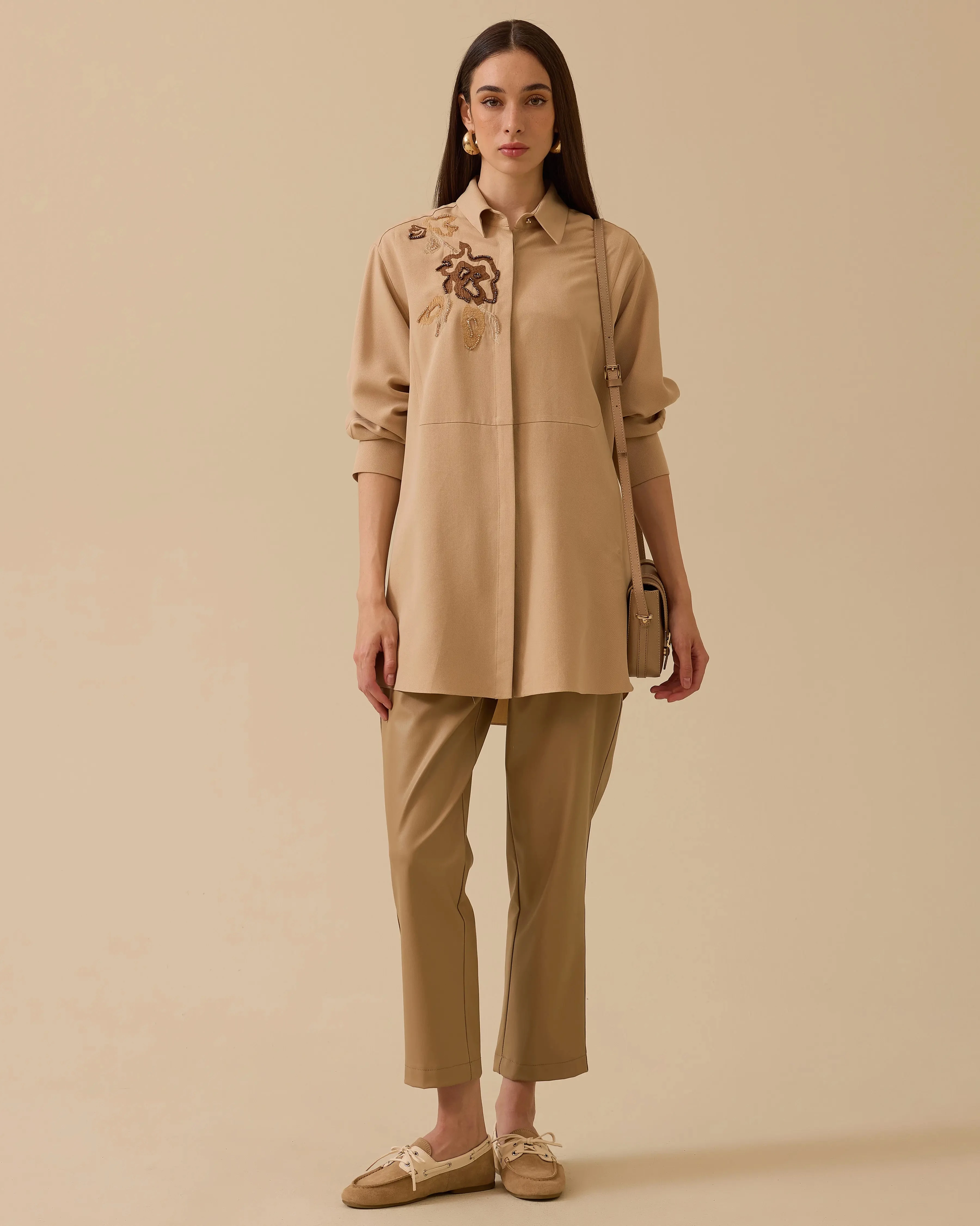 Seçil Gömlek 26K-SE-2521511013 - Camel