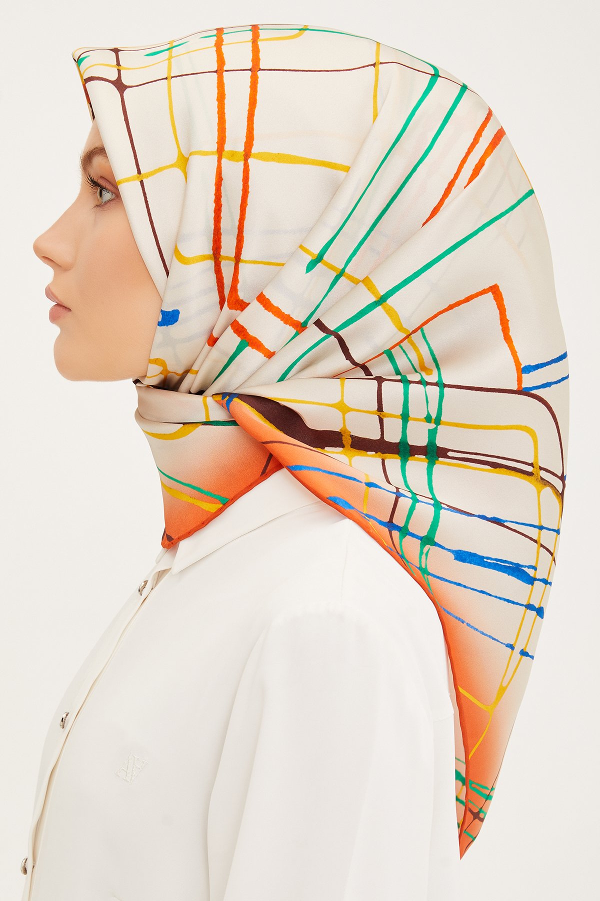 Armine Silk Twill Scarf 8948D