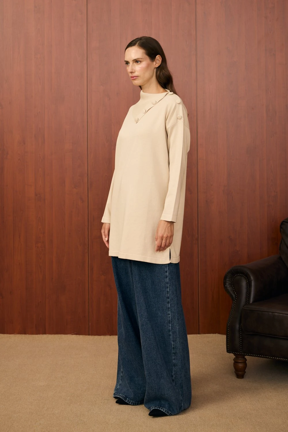 Merwish Tunik 25K-MR-1558 - Bej