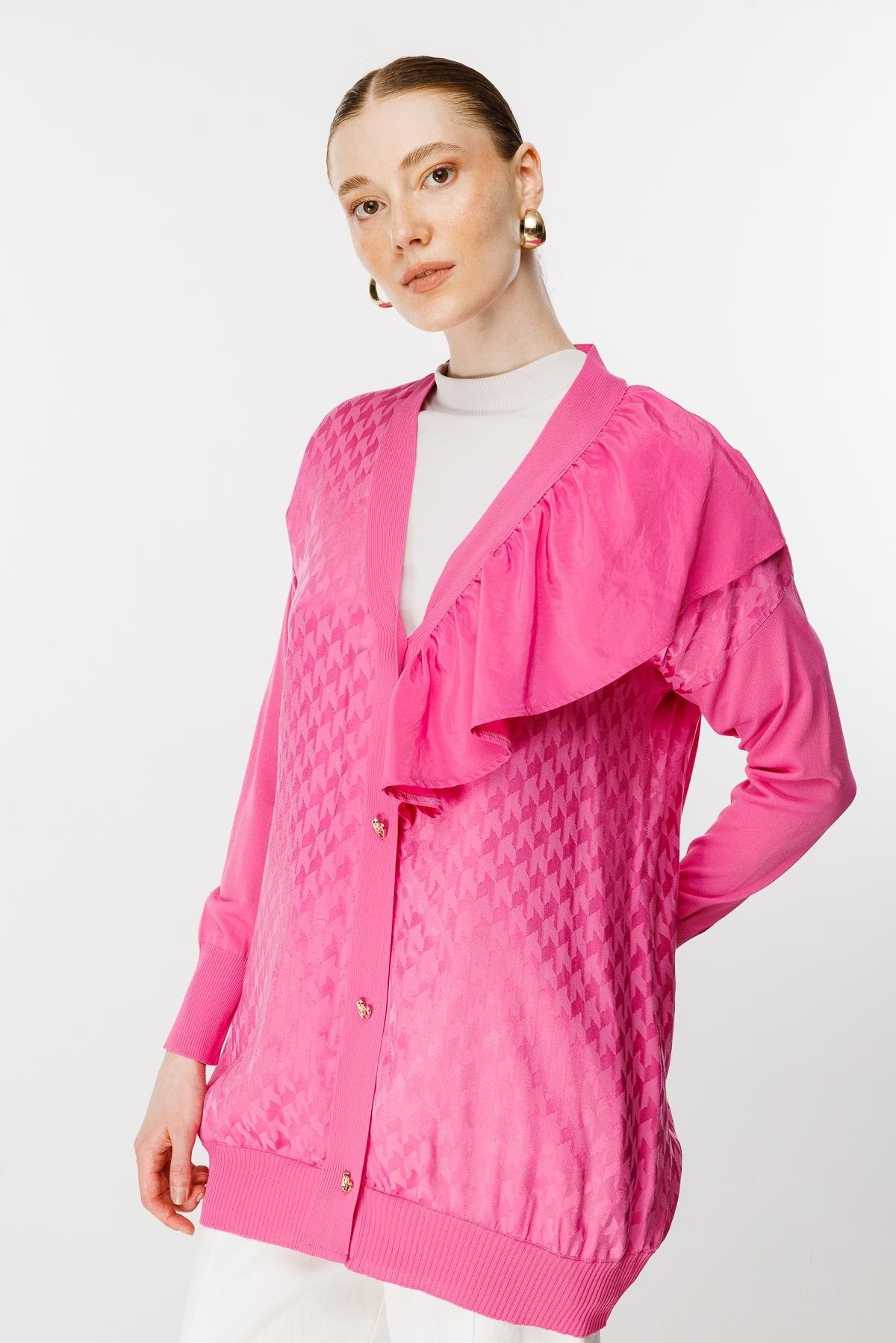  Ghisa Cardigan 4YÖRHRK3603 - Pink