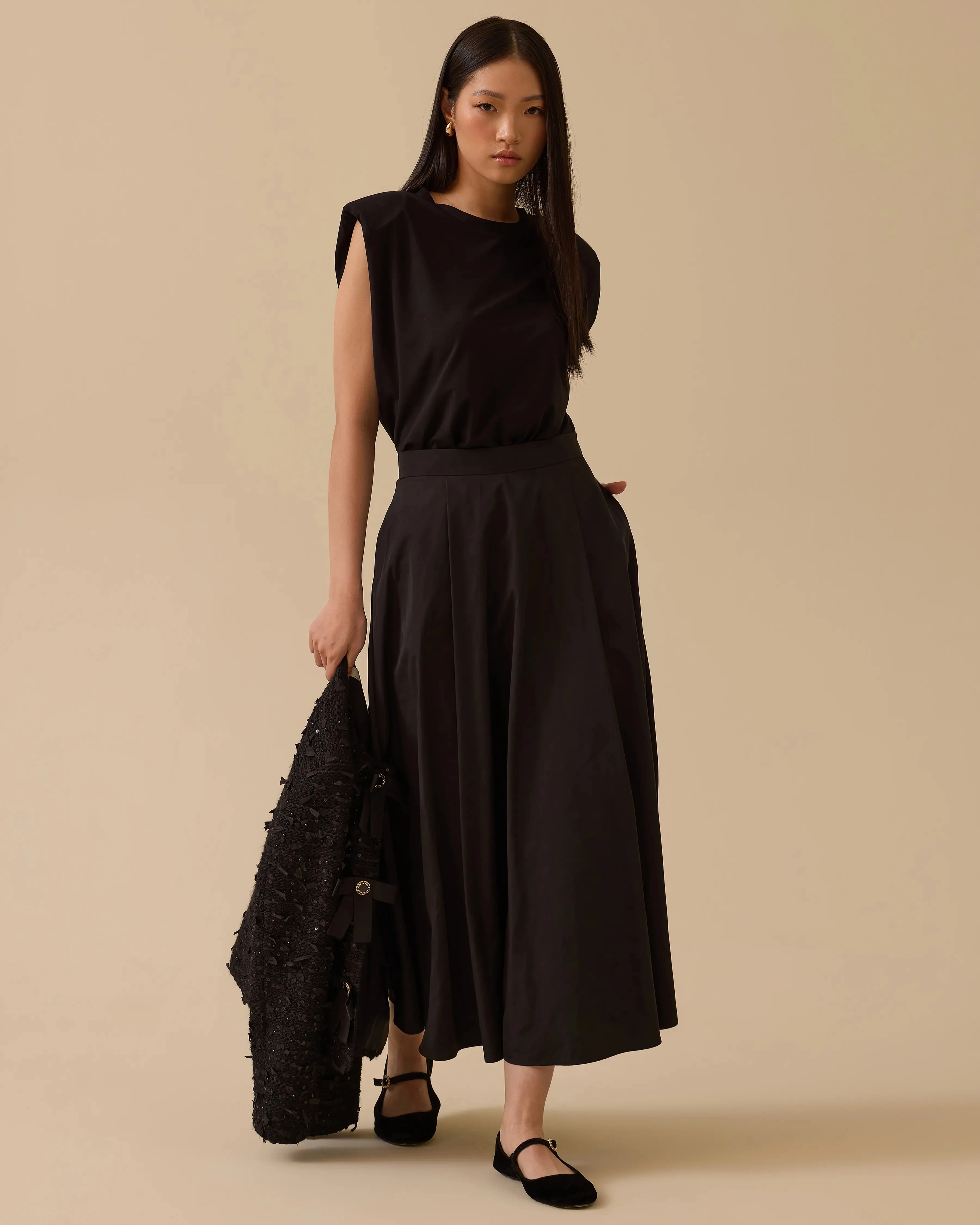 Seçil Etek 26K-SE-2521611005 - Siyah