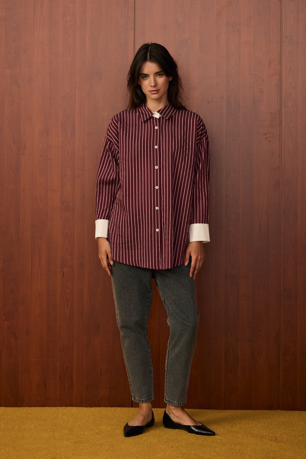 Merwish Gömlek 25K-MR-1532 - Bordo