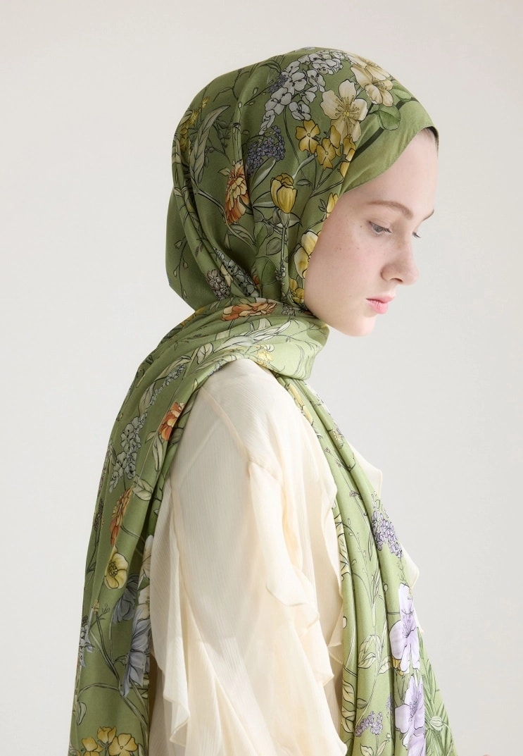 Freshscarf Şal Valentina Floş DSNS000049 - Yeşil