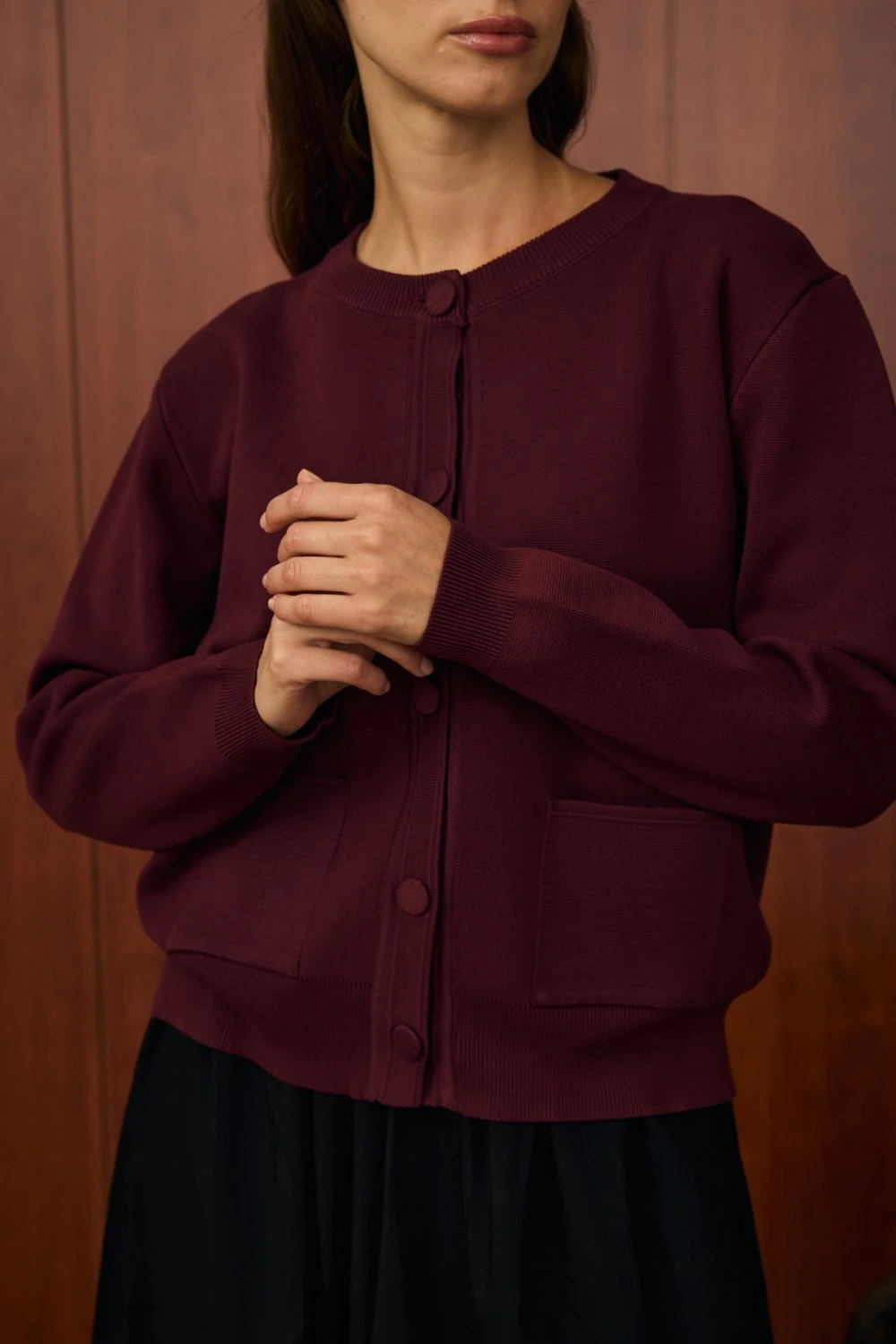 Merwish Hırka 25K-MR-1557 - Bordo