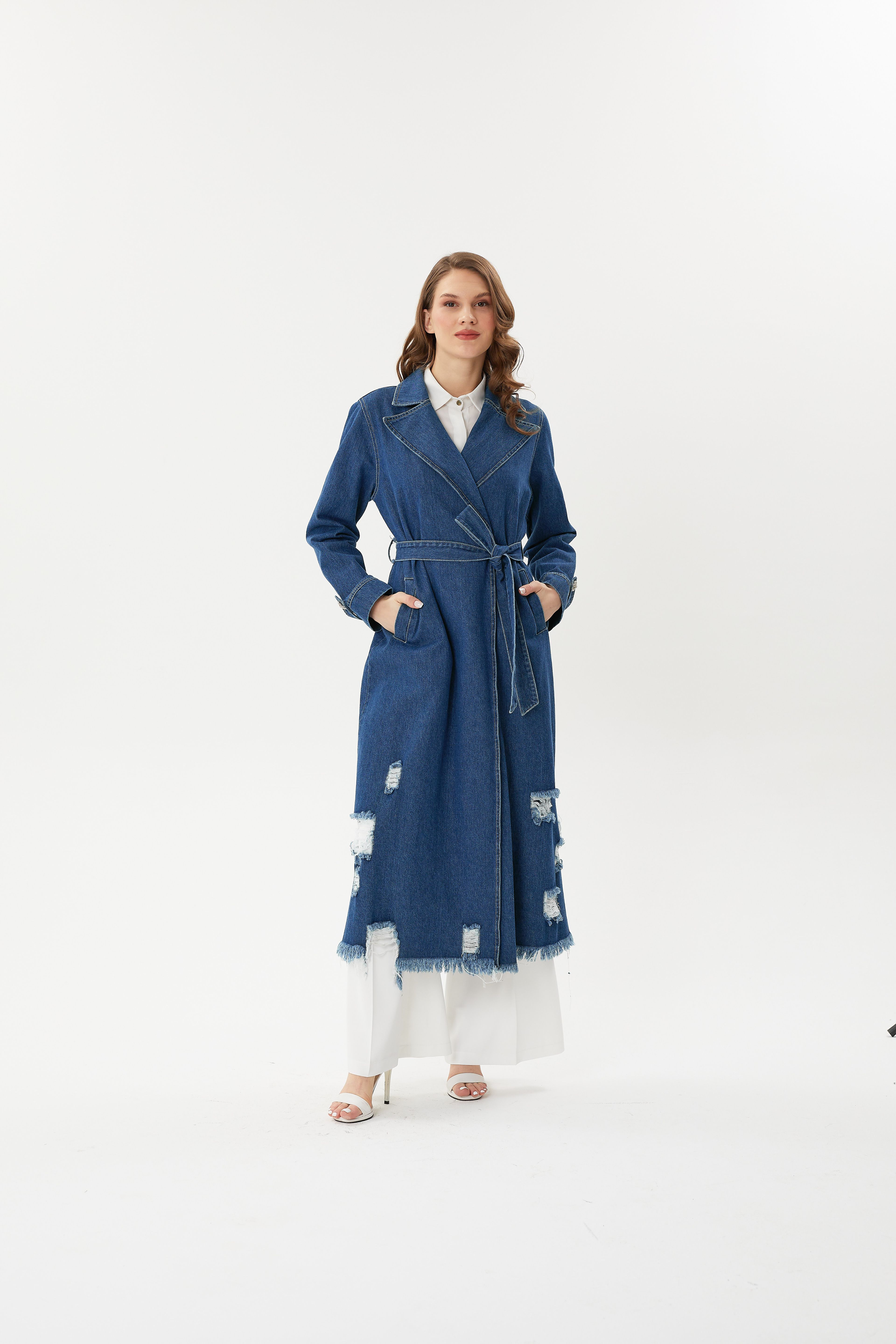 Orhan Trench Coat 1097 - Blue