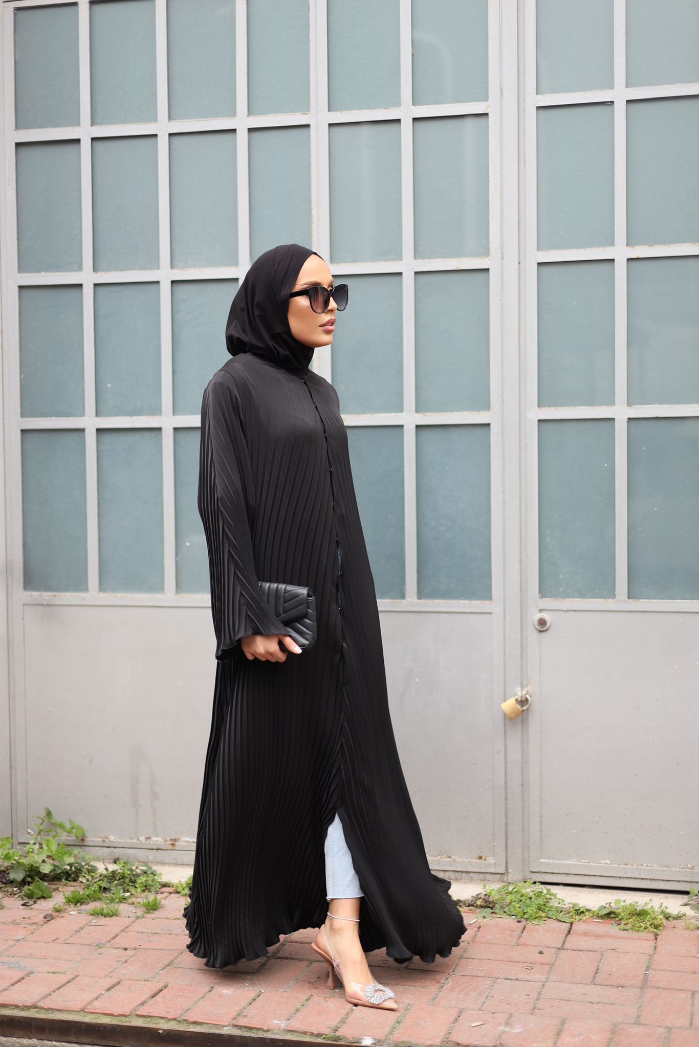 Pieef Abaya 25Y-Pİ-2415 - Siyah