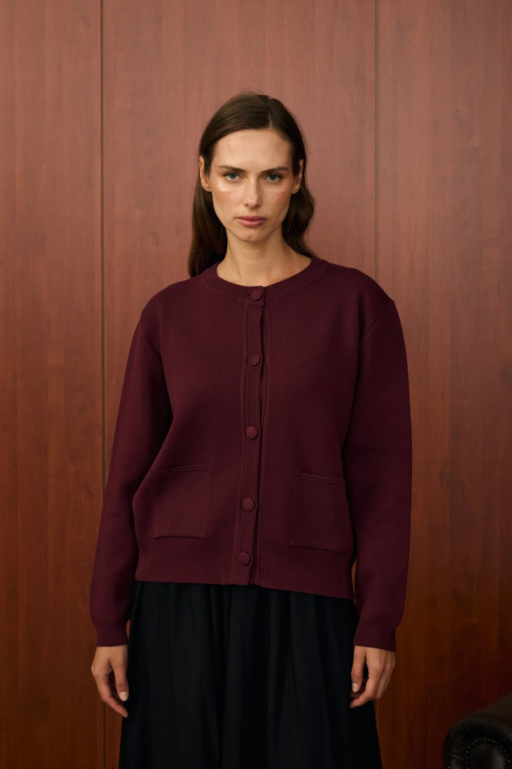 Merwish Hırka 25K-MR-1557 - Bordo